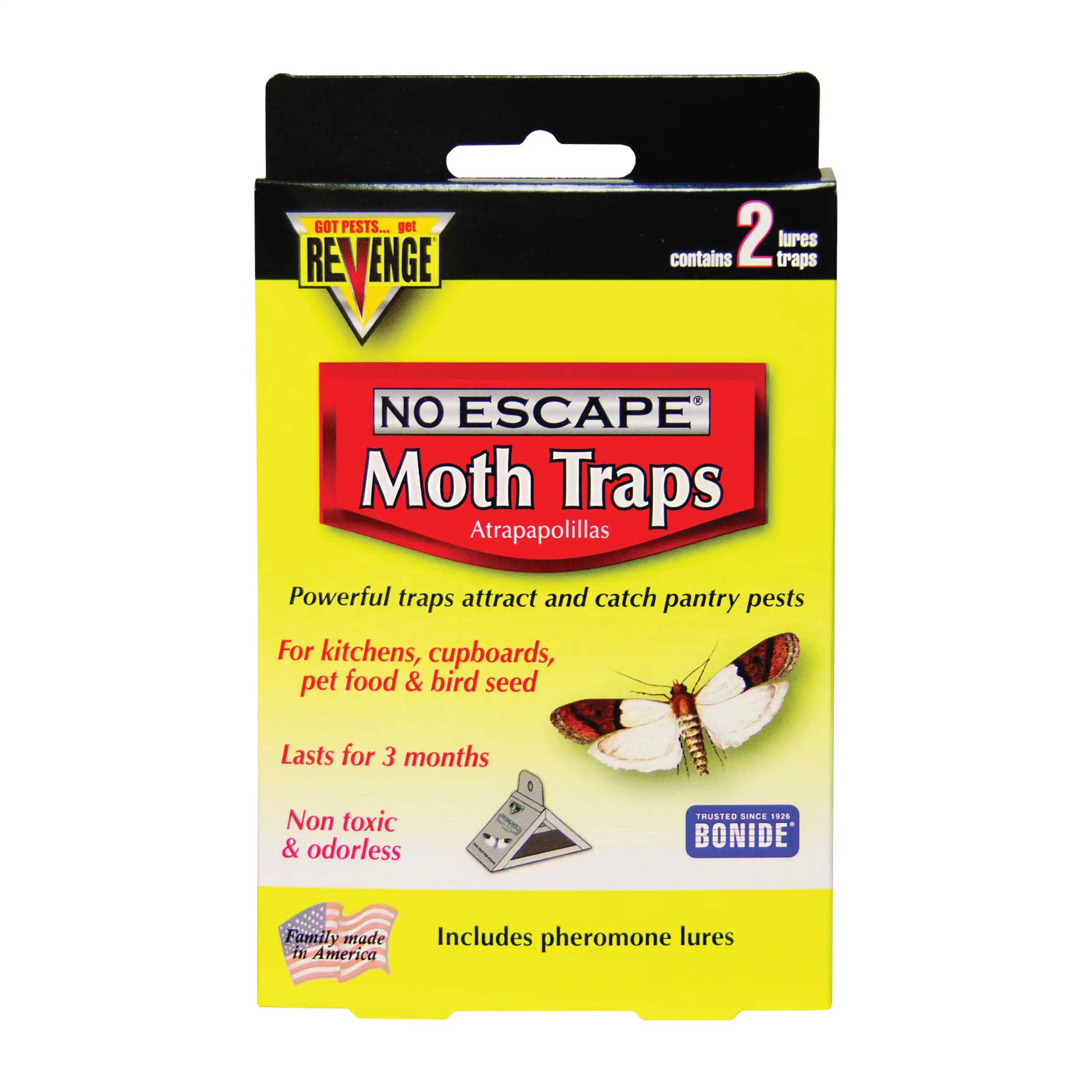 No Escape Moth Traps, 2-Pack 1 No Escape Moth Traps, 2-Pack