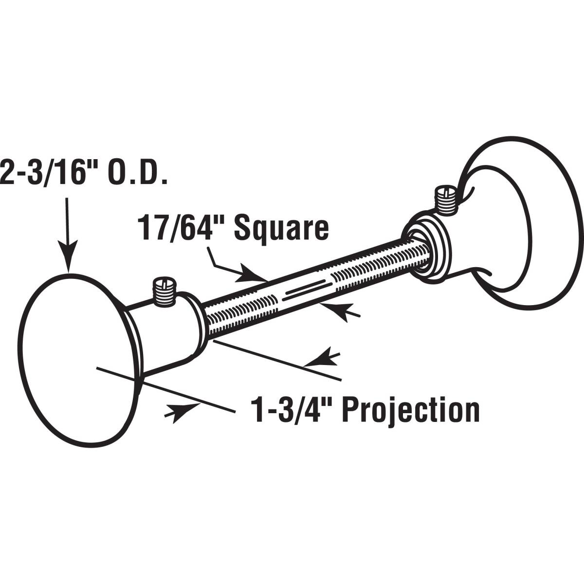 Sld Brass Knobs & Spindle 1 Sld Brass Knobs & Spindle